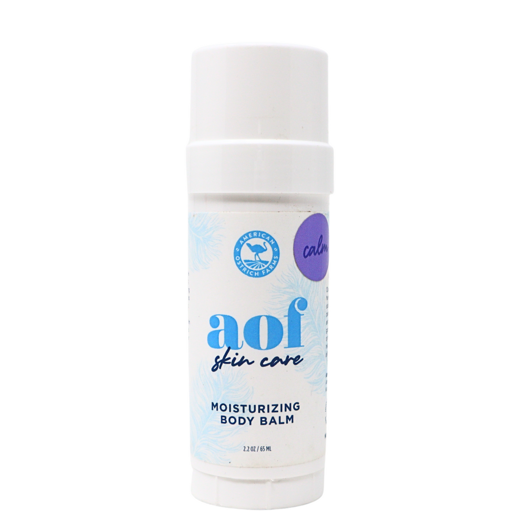 calm ostrich oil body balm bottle